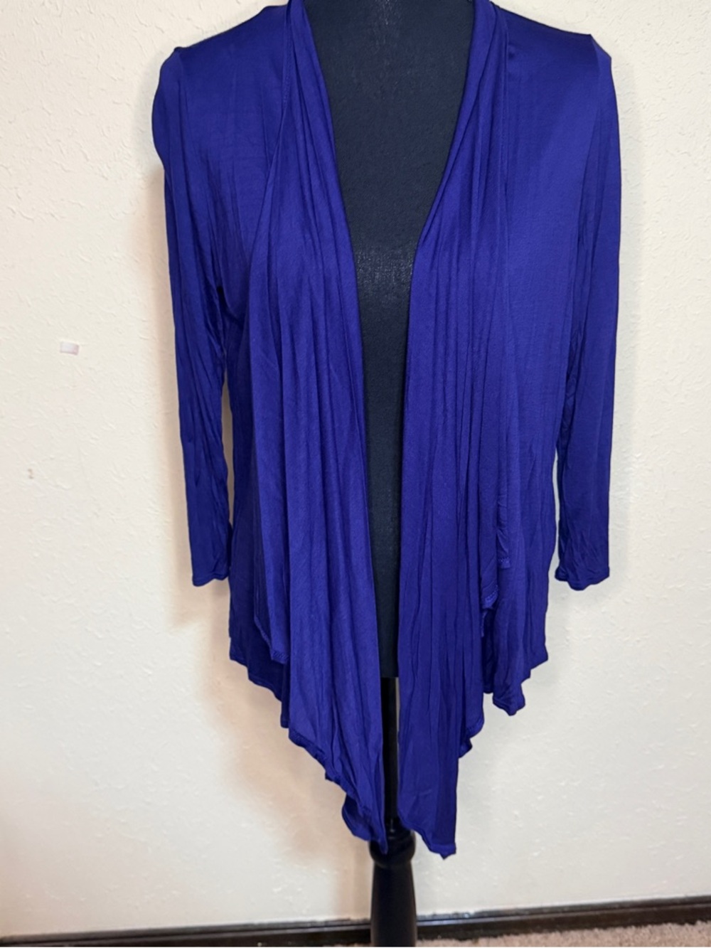 Emily Blu Women’s Small Open-Front Flowy Cardigan Boho Career Lagenlook